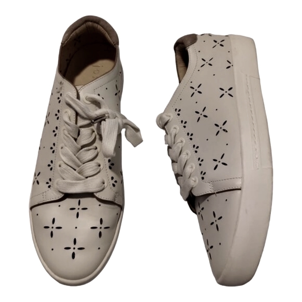 Joie Women's Deely Sneakers Size 38 Beige Lace Up Eyelet Details Casual Shoes - Picture 3 of 7